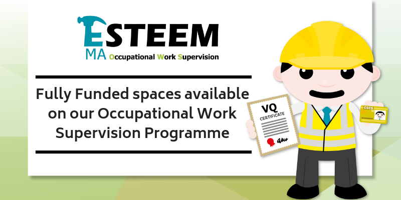 Fully Funded spaces available on our Occupational Work Supervision Programme