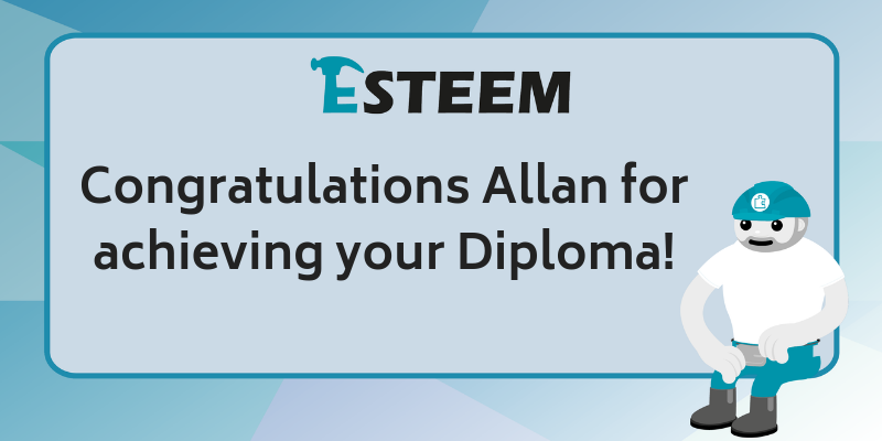 Congratulations Allan for achieving your Diploma!