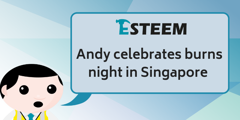 Andy celebrates burns night in Singapore
