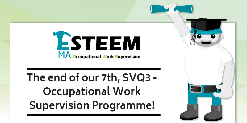 Congratulations to all 27 candidates for completing our SVQ3 programme
