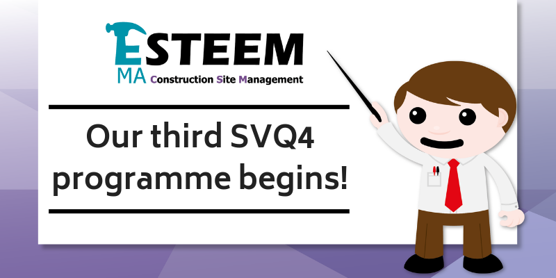 The beginning of our third SVQ Level 4 programme