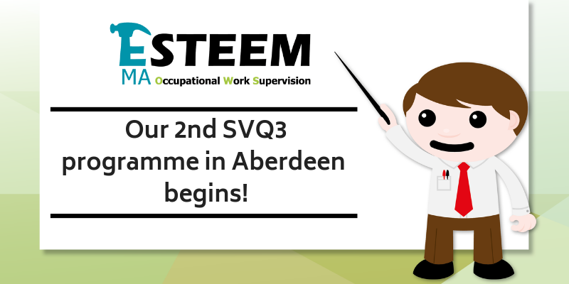 Our second SVQ Level 3 programme in Aberdeen begins