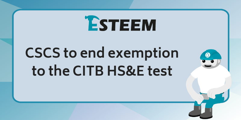 CSCS to end exemption to the CITB HS&E test