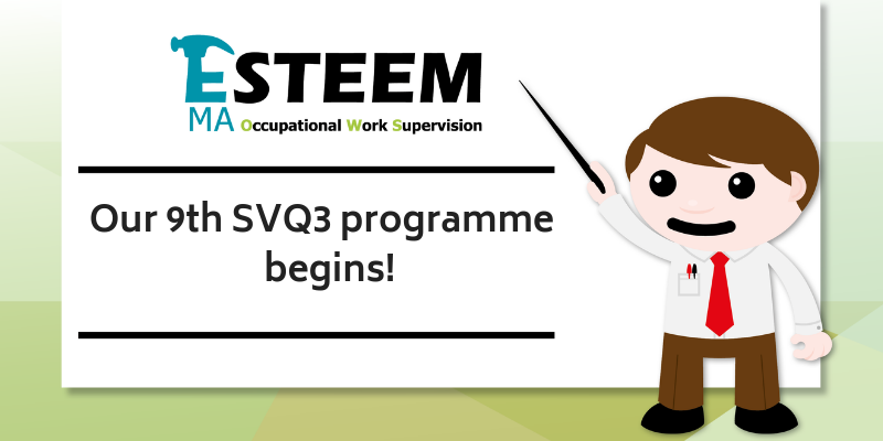 Our 9th SVQ3: Occupational Work Supervision Programme begins