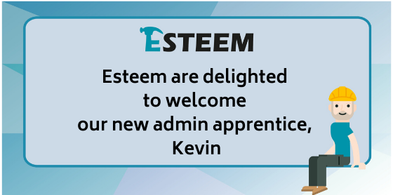 Esteem are delighted to welcome our new admin apprentice, Kevin